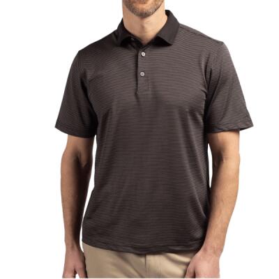 Cutter & Buck Virtue Eco Pique Micro Stripe Recycled Mens Big & Tall Polo Thumbnail